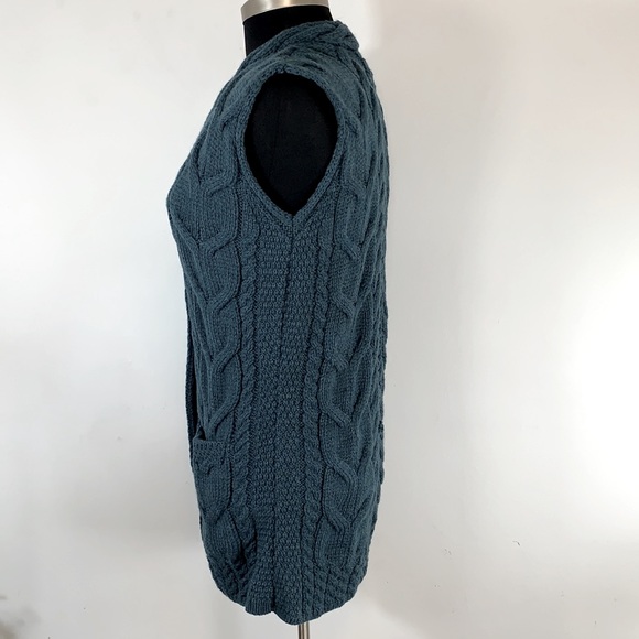 Shannon Woolen Mills Ireland 100% Merino Wool Women’s Size XS Green Sweater Vest - Picture 8 of 11
